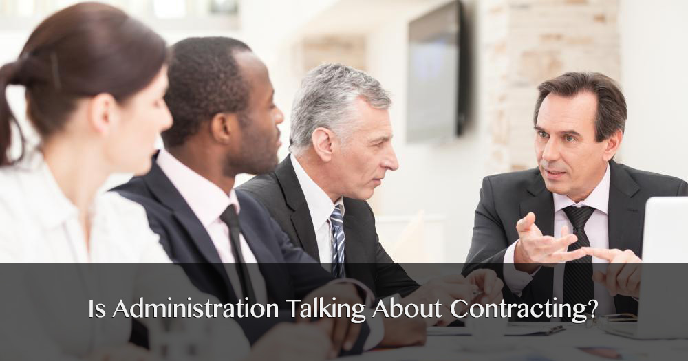group of people talking contracting